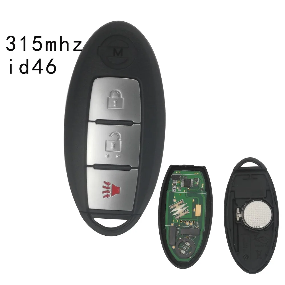 

3 buttons smart card key for Nissan 315MHz chip 370Z Cube Juke Pathfinder Rogue Versa 2008 2009 2010 2011 2012 CWTWBU729