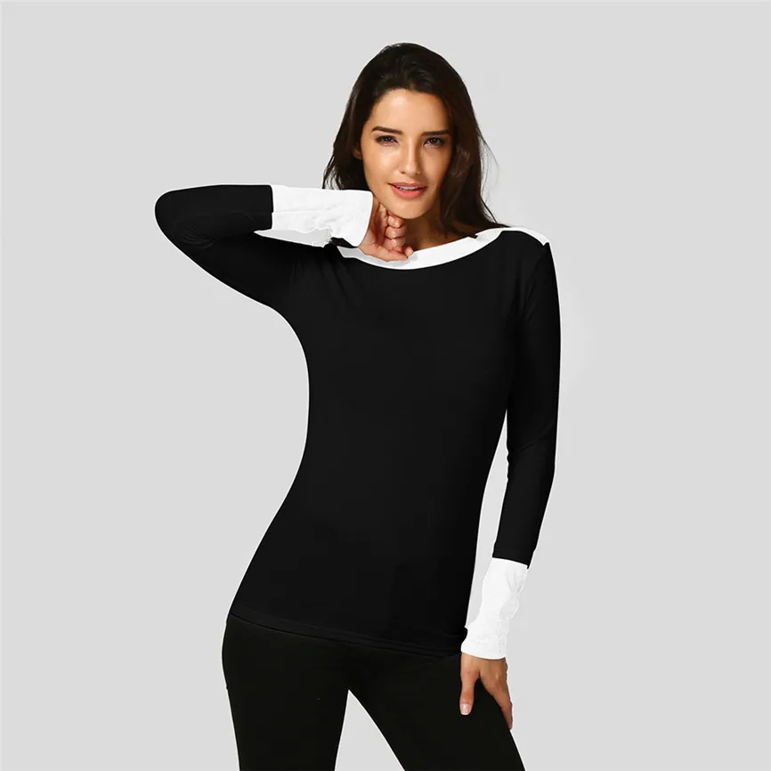 2019 Korean Winter Women Sweater Sexy O Neck Fight Color Long Sleeve Jumper Sweaters Blouse Tops Blusa de Frio Feminina |