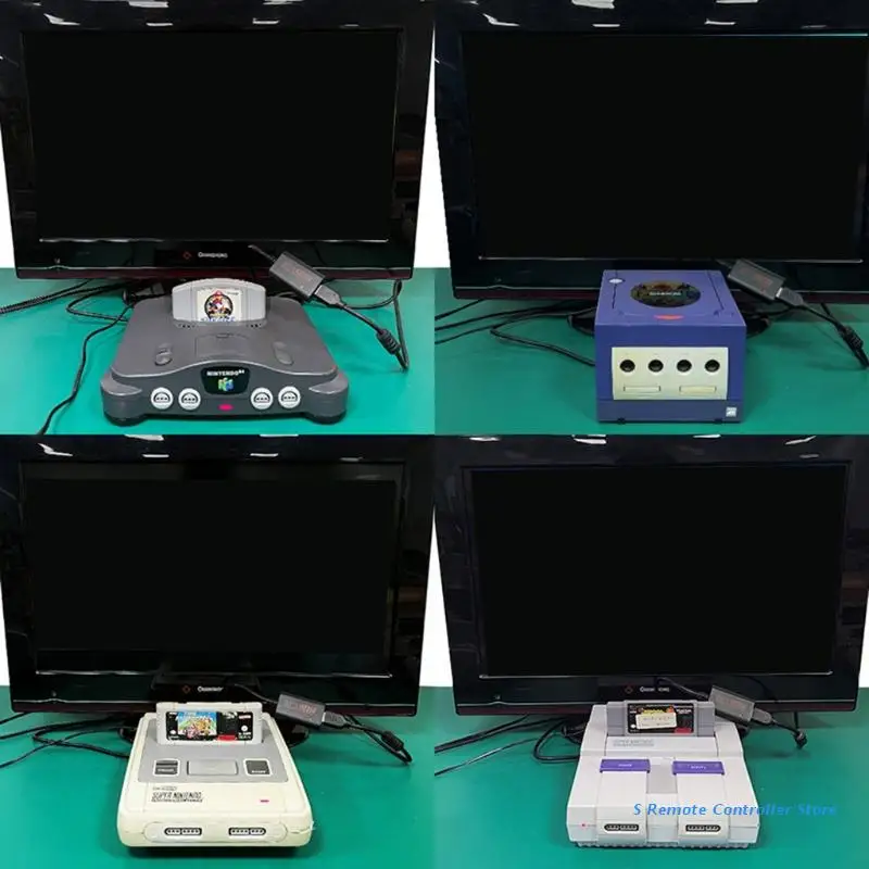 BX0E Retro Game Console Video Adapter 1080P HDMI-compatible Converter Signal Conversion Support PAL/NTSC for N64/SNES/SFC/NGC | Компьютеры