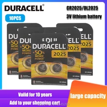 Duracell – 10 Batteries au Lithium originales 3V, pour montre, jouets, calculatrice, échelle de poids, pile bouton, dl2022, DLCR 2025