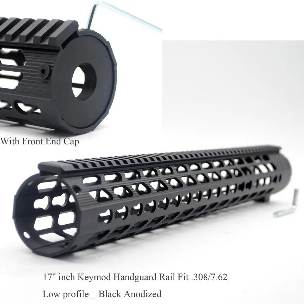 TriRock 17 ''Дополнительная длина Keymod/M-lok Handguard Rail Free Float Mount system Fit. 308/7. 62 винтовка с фронтальной крышкой