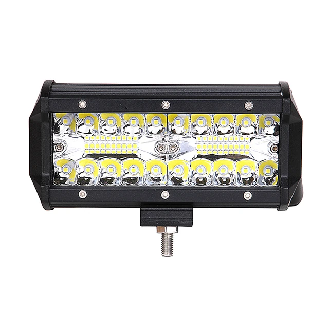 Barre lumineuse led pour rampe 4x4, 7 pouces, éclairage tout