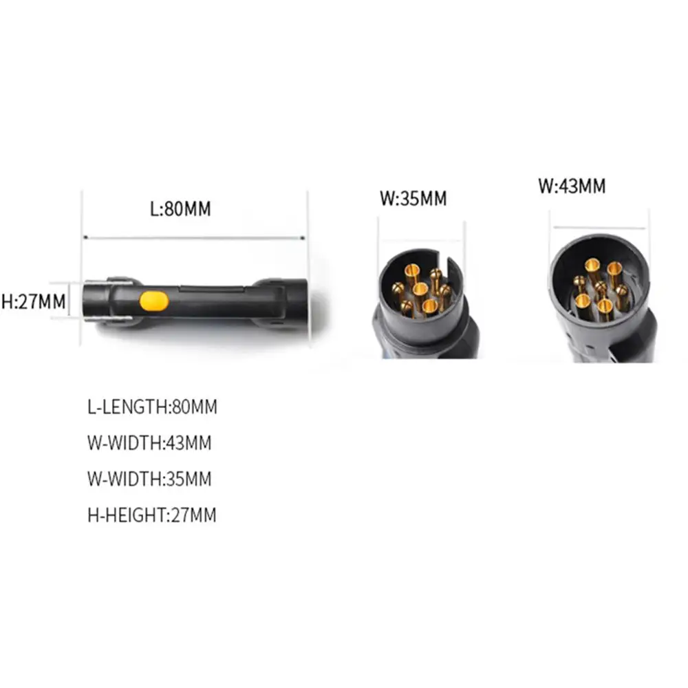 12V 7 Pin автомобиль и БУКСИРОВКА прицепа огни вилка и розетка кабельная проводка тестер цепи