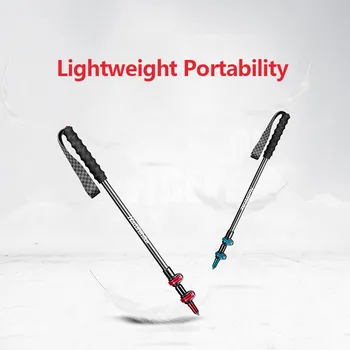 

NatureHike Trekking Pole Ultralight Foldable Walking Stick Collapsible Hiking Stick Adjustable 3 Section Alpenstock Carbon Fiber