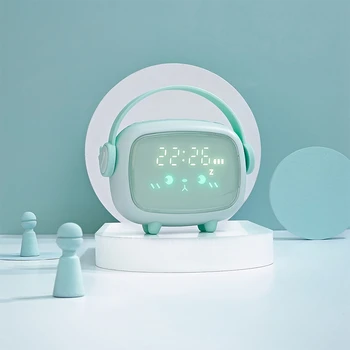 

Kids Smart Sleep Alarm Clock Children Sleeping Training LED Night Light Alarm Clock Cartoon Electronic Clock