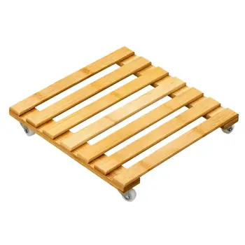 

1 Pc Flower Pot Plant Pot Macetas Trays Durable Useful Bamboo Board Platform Plant Pots Tray Flowerpot Support For Shop Balcony