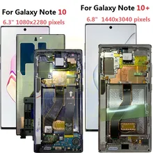 

3A+ For Samsung Galaxy Note 10 Lcd N970F N9700 with Frame Display Touch Screen Digitizer For Samsung note10+ Note 10 Plus 5G