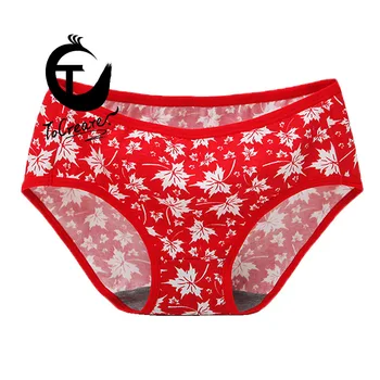 

5 PCS Underwear Women's Red Birth Year Underwear Waist Big Red Women's Seamless Sexy Hip Briefs