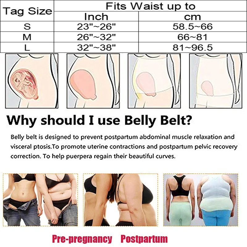 Послеродовое обертывание живота Поддержка восстановления пояса формирователь тела C секционный пояс Корректирующее белье после живота Пояс для послеродового восстановления