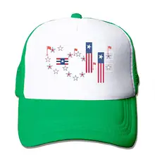 Американский флаг мячи для клюшек для гольфа и спортивные 3D печатные забавные художественные макеты унисекс сетчатая задняя Кепка Дальнобойщика черная