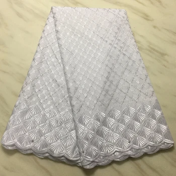 

Hot Sale African Cotton Swiss Voile Lace Fabric High Quality With Stones Voile Lace In Switzerland African Lace Fabric