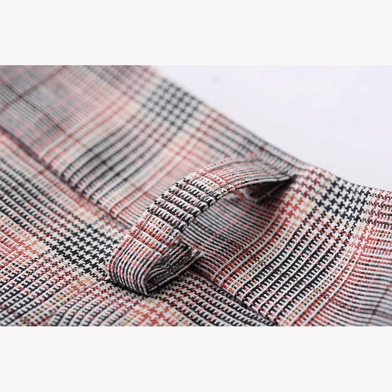 Маленький костюм пальто летняя одежда для женщин одна пуговица Slim Fit с коротким рукавом оранжевый черный и белый с рисунком Бизнес Рабочая одежда Sui
