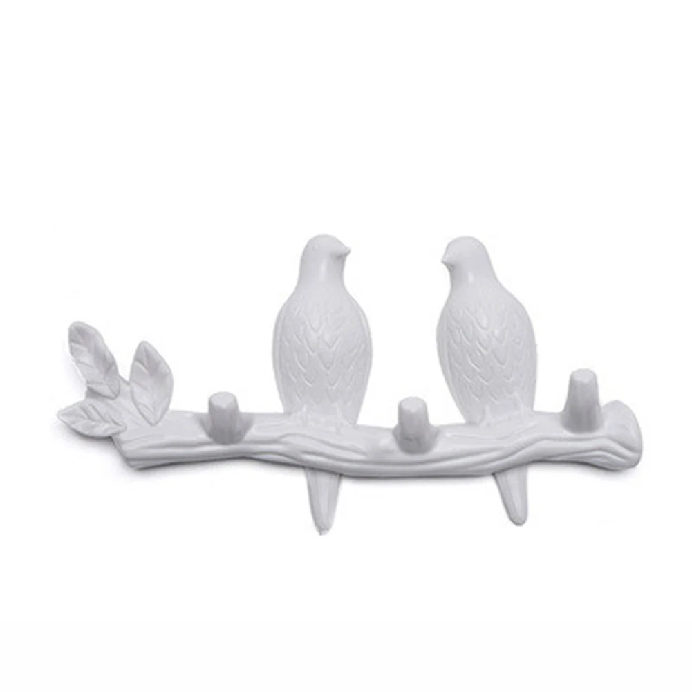 

Home ABS Clothes Bedroom Exquisite Coat Rack Tree Branch Bird Decor Hook DIY Wall Hanging 3D Cartoon Easy Install No Drilling