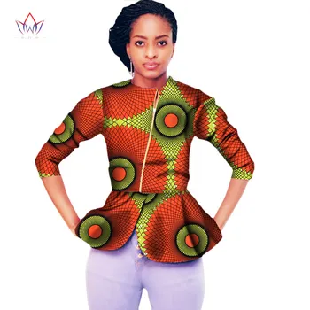 

2020 Autumn New African Clothes For Women Plus Size Traditional African Clothing O-neck Dashiki African Tops For Women WY2005