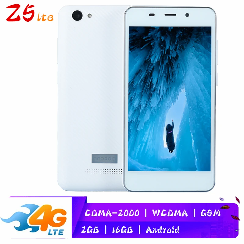 Смартфоны Z5 4G Android Мобильные телефоны 5 Мп камера 720P экран четырехъядерный MTK 2G RAM
