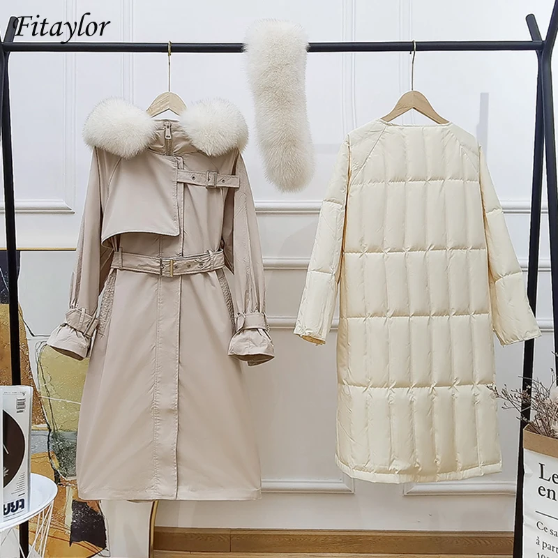 Fitaylor Winter Removable Inner Liner Long Jacket