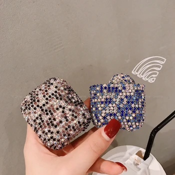 

Diamonds Earphone Case For Airpods 1 2 Case Bling Luxury Candy Colors Girl Protective Cover For Airpods 1 2 Shiny Headphone Case