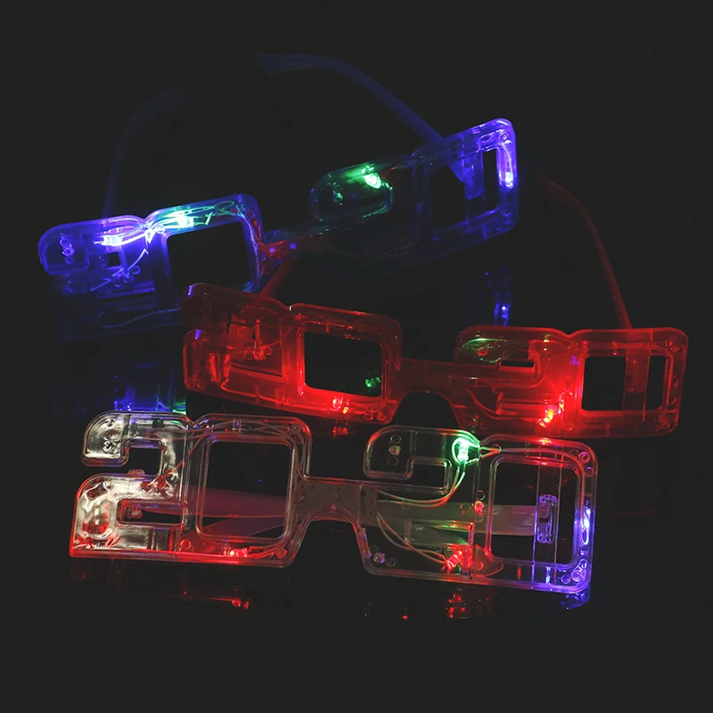 2020 Flashing Led Glasses Luminous Party Decorative Light Up Gift Glowing Glasses Festival Wedding New Year