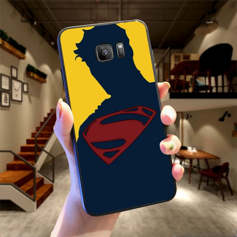 Супермен Мягкий силиконовый чехол для телефона Samsung Galaxy S8 S9 S10 Plus NOTE 8 9 M10 M20 M30 S6 S7