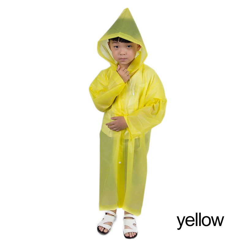 Yellow Одежда для детей от 6 до 12 лет на четыре сезона дождевик студенческое пончо водонепроницаемый детский портативный многоразовый плащи - Цвет: Yellow