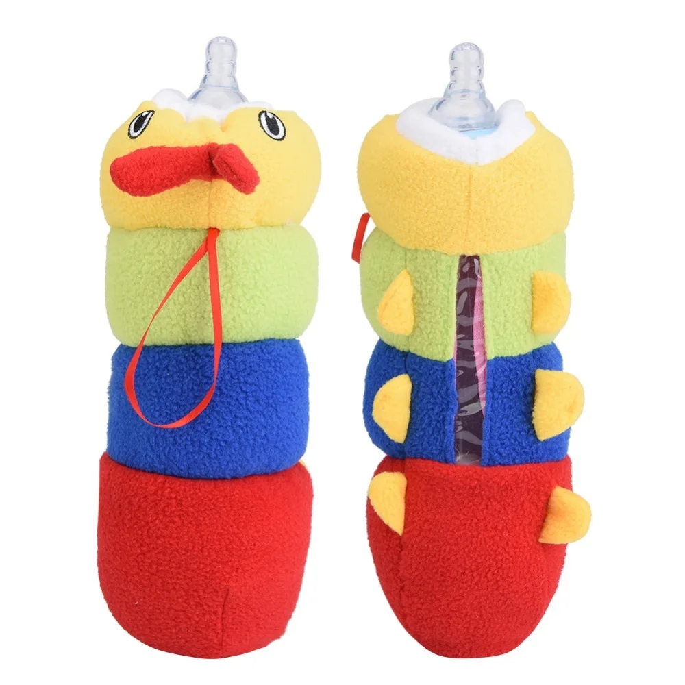LOOZYKITBaby бутылочка для молока, плюшевый чехол, детский держатель молочной бутылки, мультяшное животное, мягкий плюшевый согревающий мешок, теплоизоляционная сумка