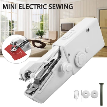 

Small Handheld Electric Sewing Machine Multifunctional Stitch Sew Needlework Cordless Automatic Moving For Home & Travel Use