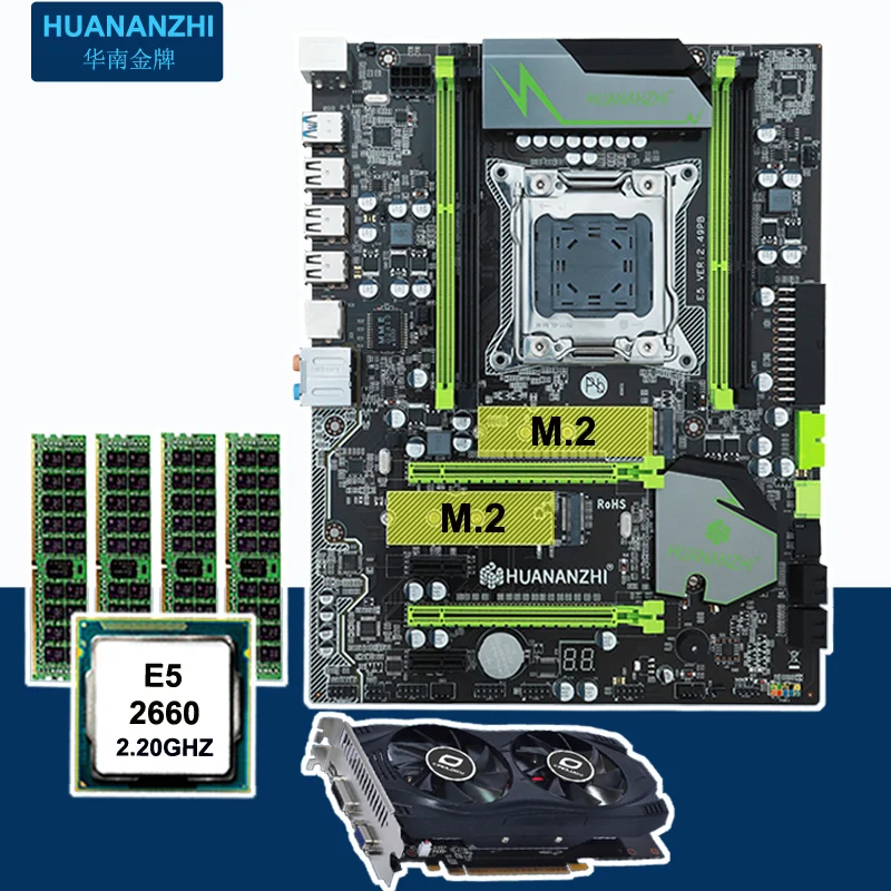 #^Special Price Building perfect PC HUANAN X79 motherboard CPU RAM video card GTX750Ti 2G DDR5 Xeon E5 2660 SROKK RAM 16G DDR3 RECC all tested