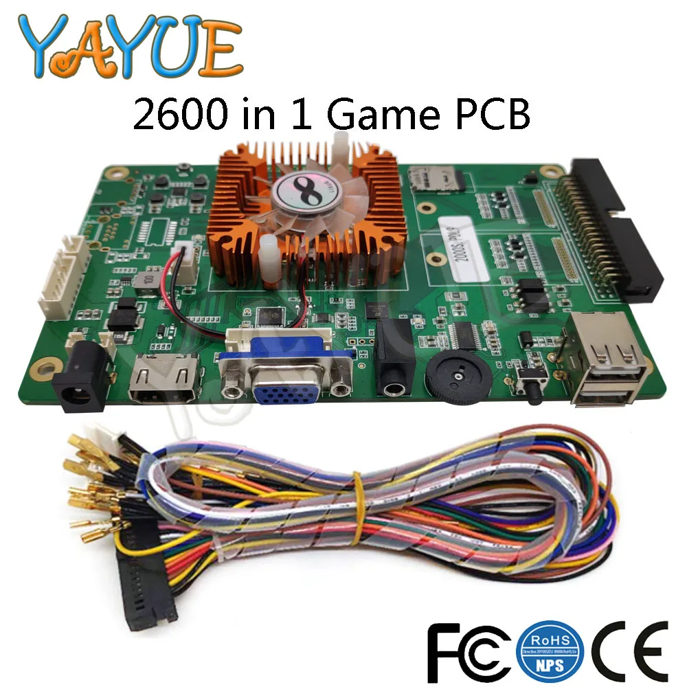 Игровая коробка 9s 2600 в 1 PCB с Jamma Harness 1660 аркадный шкаф 3 Язык китайский английский