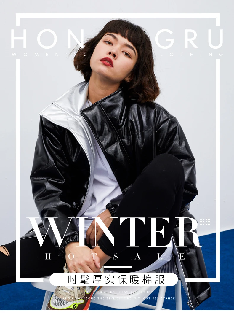 Зимние Модные Теплые Куртки из искусственной кожи с подкладкой из искусственного меха, женские ветронепроницаемые кожаные куртки в стиле локомотив F602