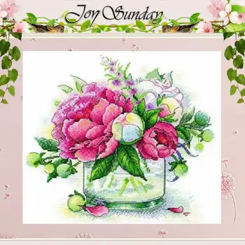

Gentle fragrance flower patterns counted 11CT 14CT 18CT Cross Stitch Sets DIY Chinese Cross-stitch Kits Embroidery Needlework