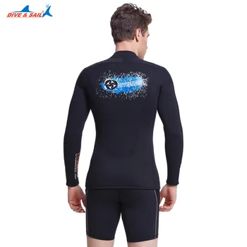 

Protection Wetsuit Stretch Men Winter Warm Suit Tops Anti-UV Swimming Surfing