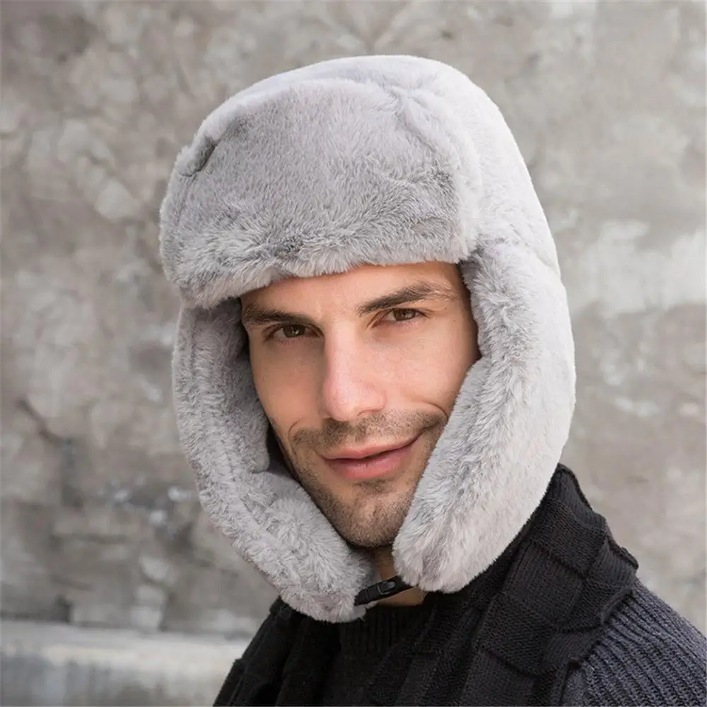 Beanies, зимняя шапка унисекс, зимние шапки, утолщенная шапка, охотничья шапка для мужчин и женщин, ушные наушники, теплая шапка, шапка бини, Muts#2O21 - Цвет: Серый