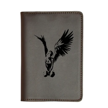 

Engraved Picture Beautiful Elegant Angel Travel Passport Wallet Leather Card Holders Leather Travel Cover Holders Passport Case