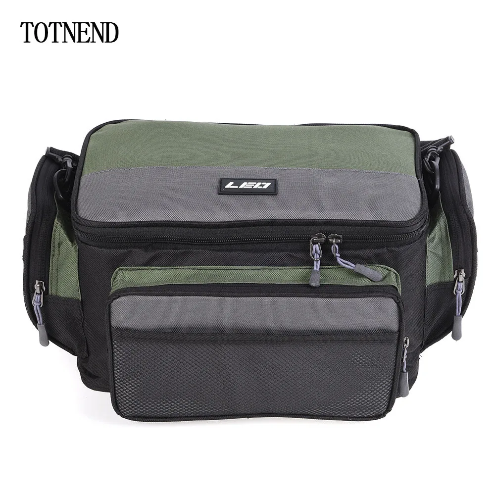 

Contrast Color Multifunctional Fishing Bag Outdoor Shoulder Fishing Wheel Accessory Kit Lure Gear Storage Case Crossbody bags