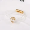 New Sweet Trendy Women's Ring Fashion Invisible Transparent Line Brass Ring Water Drop Zircon Jewelry Accessory For Daily Life 3