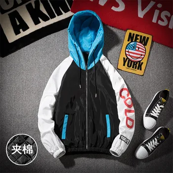 

Winter 2019 New Bomber Jacket Men Hip Hop Streetwear Fashion Stripe Windbreaker Jackets Casual Thick Hooded Coat Male Outwear