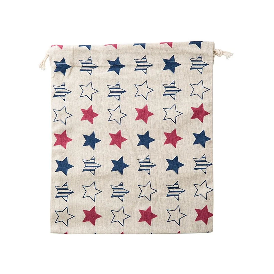 Star 31x24.5cm Простой сетчатый хлопковый льняной мешок для пыли, домашний мешок для хранения мусора, Детская сумка для хранения игрушек, одежда, носки, обувь, сумка для хранения - Цвет: Star 31x24.5cm