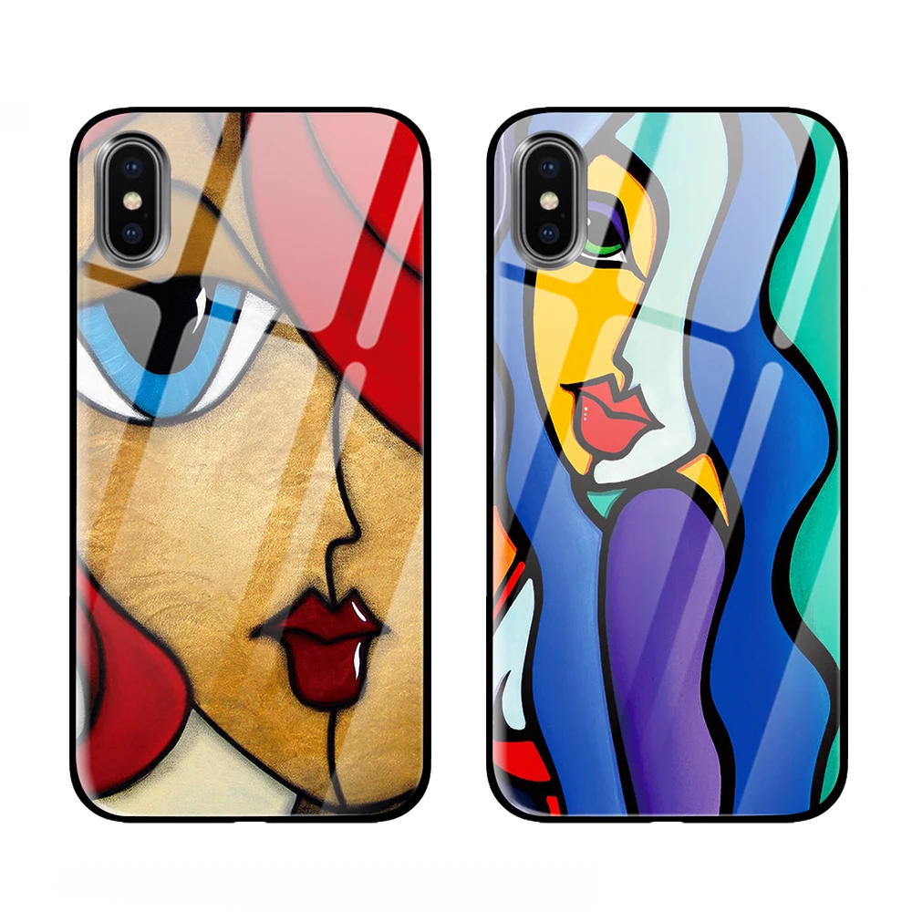 Картина Пикассо роскошный чехол из закаленного стекла для iPhone 5 5S 6 6s 7 8 Plus X XS XR 11 Pro Max