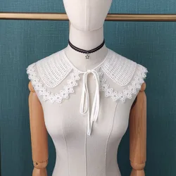 Female Embrodiery Fake Collar for Women Lapel Shawl Shoulder Wrap Detachable Collars Removable Lapel False Faux Col