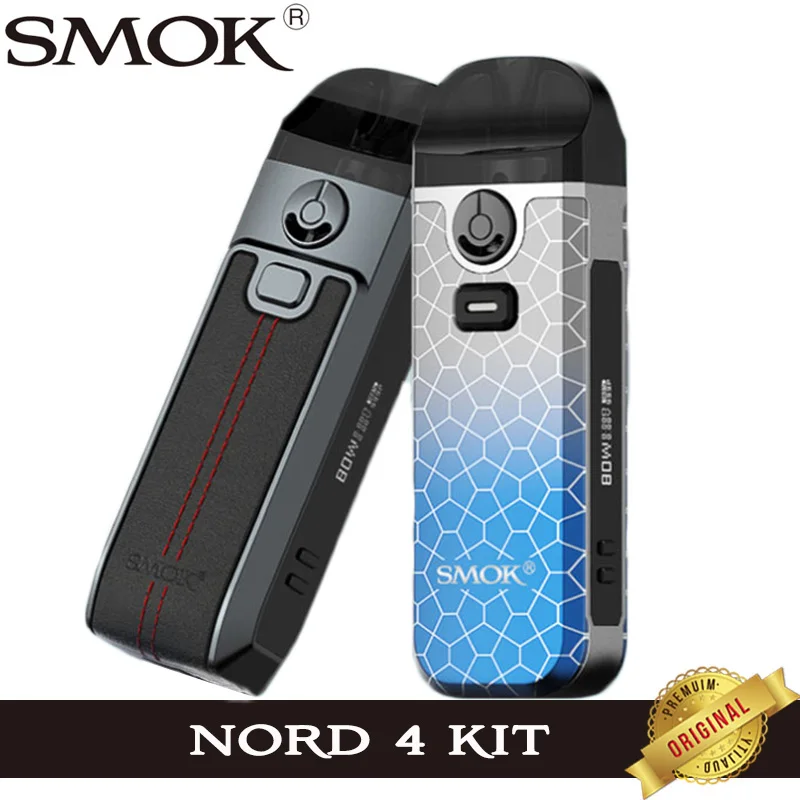 SMOK Nord-Kit de vapeo Original de 80W, batería de 2000mAh, Cartucho de cápsula 4,5 ml, 2 bobinas de malla, RPM, vaporizador de cigarrillo electrónico, Nord 4