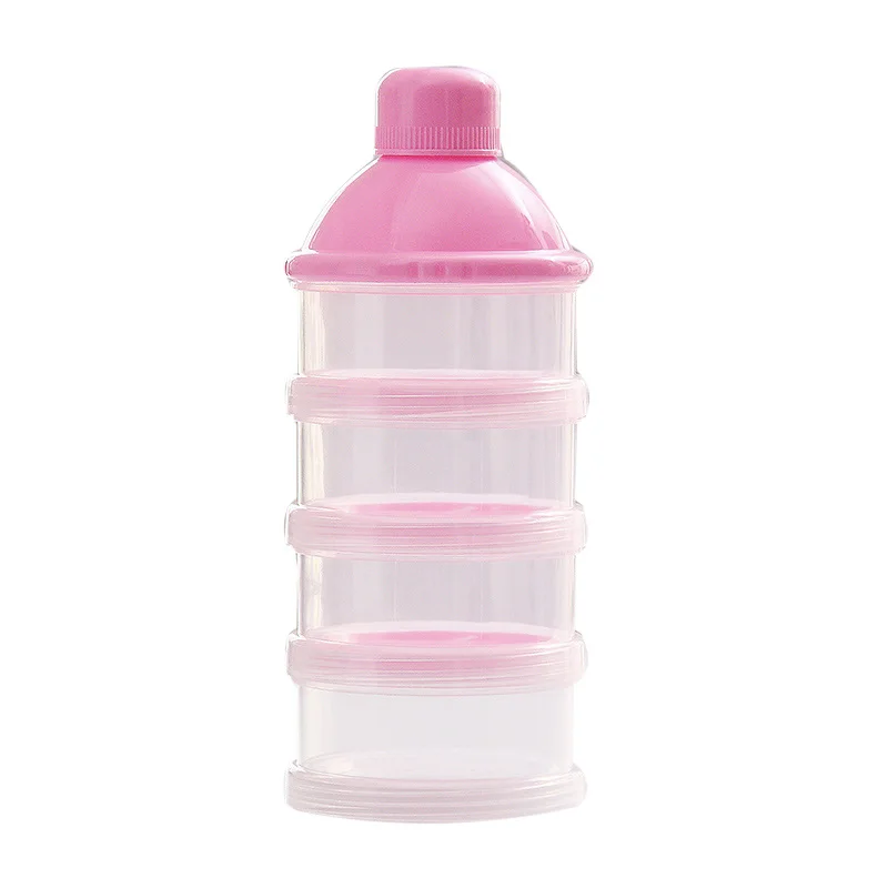 Hot Sale Portable Baby Infant Feeding Milk Powder&Food Bottle Container 3 Cells Grid Box - Цвет: pink 4