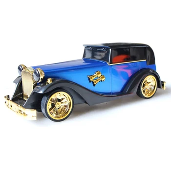

Car Model Retro Bluetooth Speaker Wireless Dual Horns Waterproof Handsfree Outdoor Portable Theater TF Card FM Subwoofer Blue