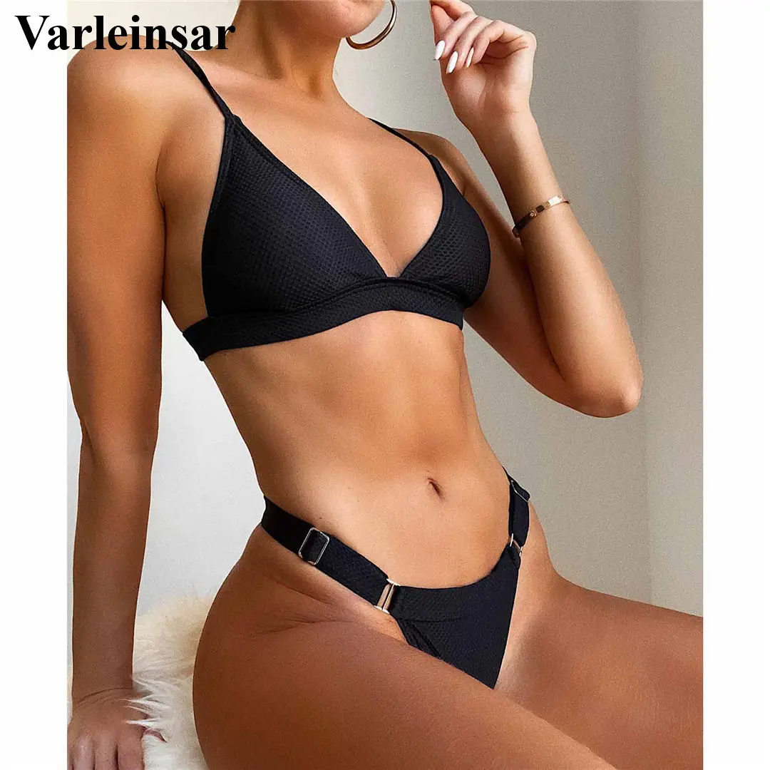 New Sexy High Cut Brazilian Bikini Women Swimwear Female Swimsuit Two-Pieces Set Bather Bathing Suit Swim V2803B | Спорт и