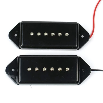 

Set of 2 P90 Dog Ear Style Guitar Pickups Black DP90-BK Guitar Accessories