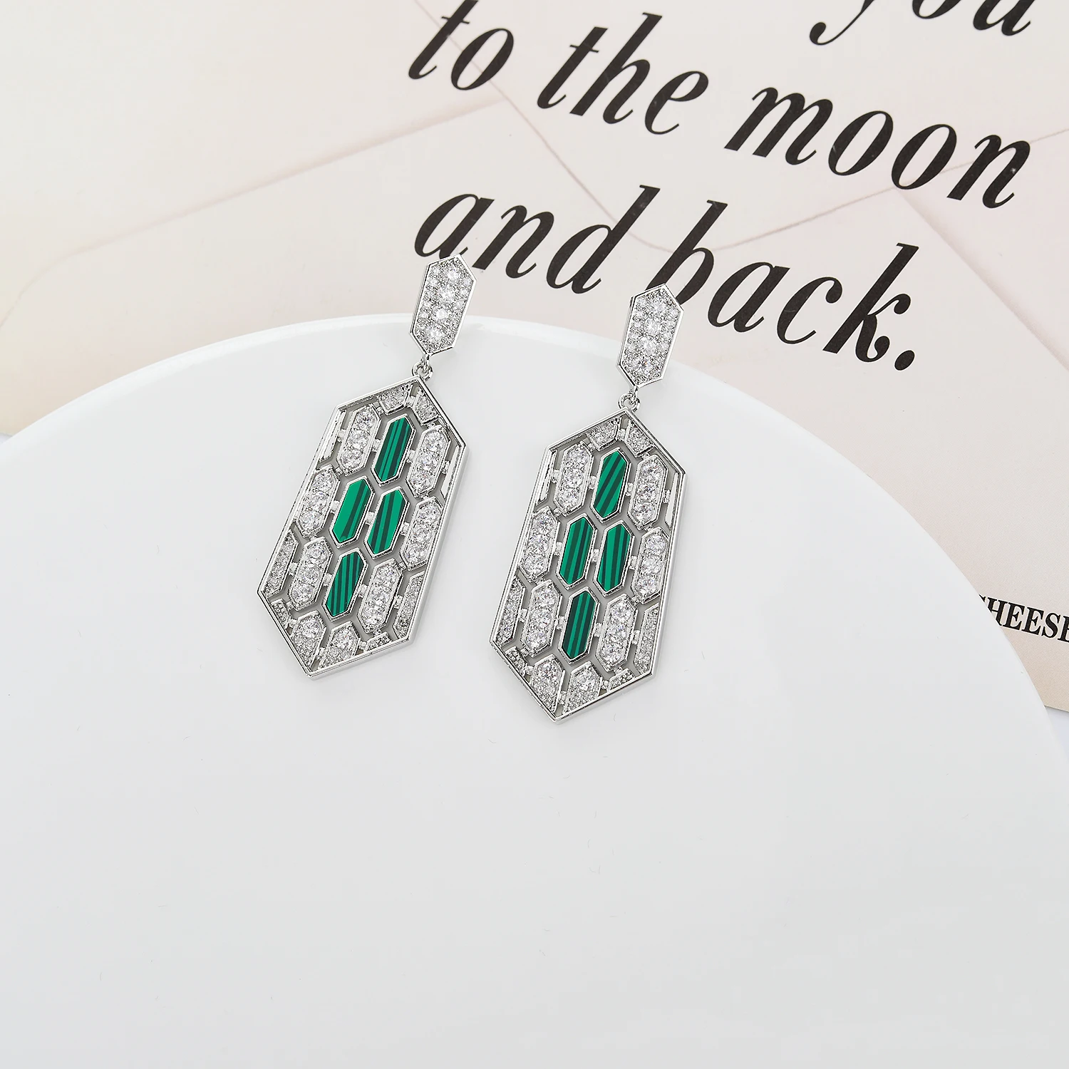 Trendy Cubic Zircon Drop Earrings Bridal Engagement Wedding Jewelry Elegant Female Dangle Earring Fine Gift CE11617
