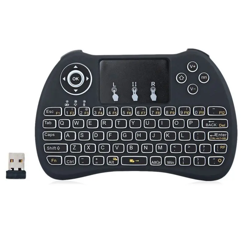 

W1 Mini Wireless Touchpad Air Mouse Backlit Keyboard Remote Control Combo For Android TV Box PC For Xbox Macbook