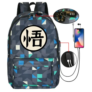 

Dragon Ball Sun Wukong Backpack Usb Charging Student School Backpack Computer Bag With Password Lock