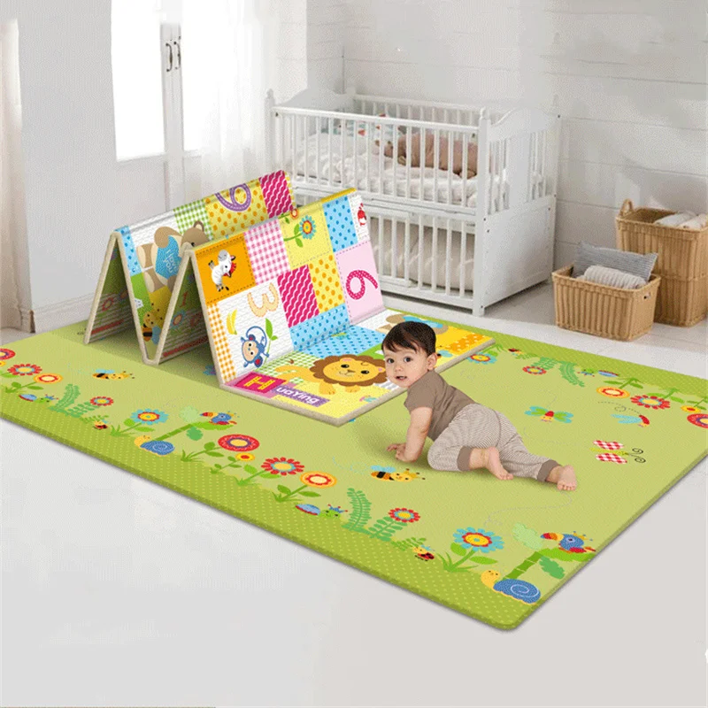 180X100X1cm Portable Cartoon Children Double sided Folding Crawling Mat