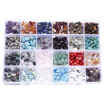 

A 24 gravel natural stone beads jewelry accessories DIY manual cross-border selling boxes of combination model