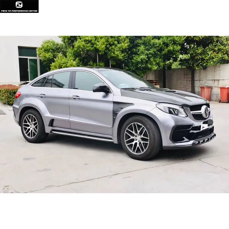 W292 GLE Coupe GLE63 широкий автомобильный комплект кузова FRP из углеродного волокна передний бампер для заднего бампера боковые юбки капот двигателя для Benz GLE Coupe